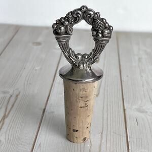 Vintage Reed & Barton Silver Plate Decanter Bottle Stopper 1624 King Francis